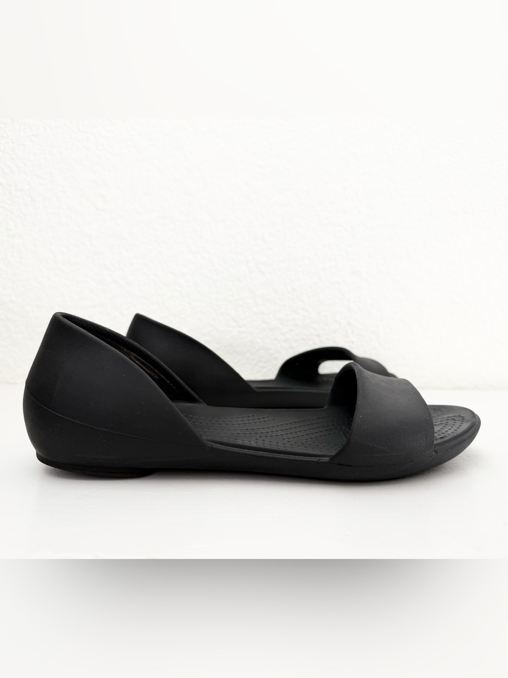 CROCS • Women's Black Open-Toe D'Orsay Sandal • Size 10 - Picture 4 of 9